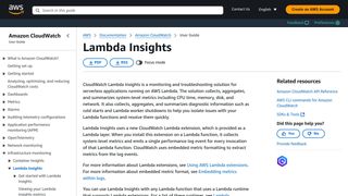 CloudWatch Lambda Insights adds runtime telemetry to Lambda monitoring.