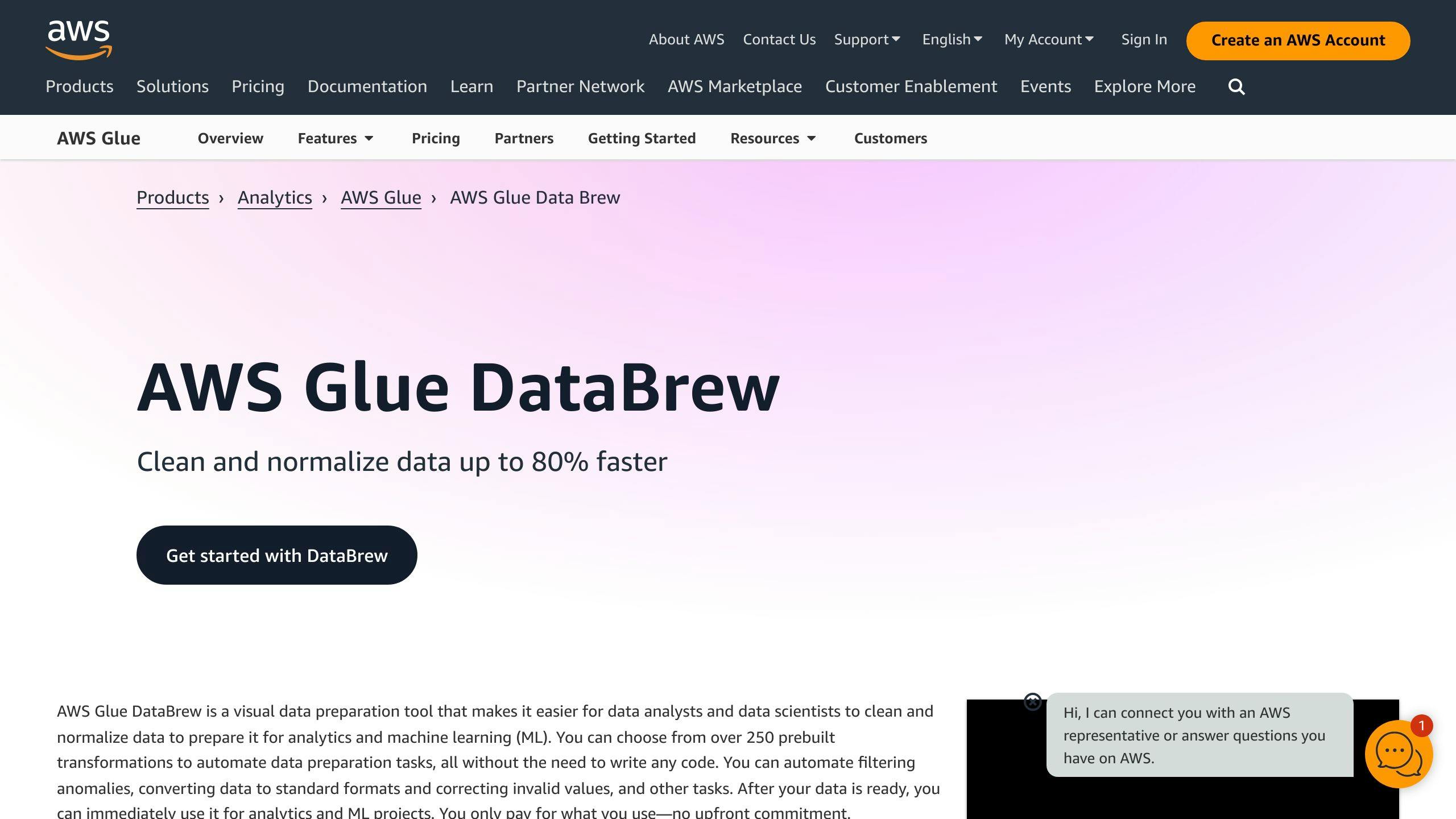 AWS Glue DataBrew