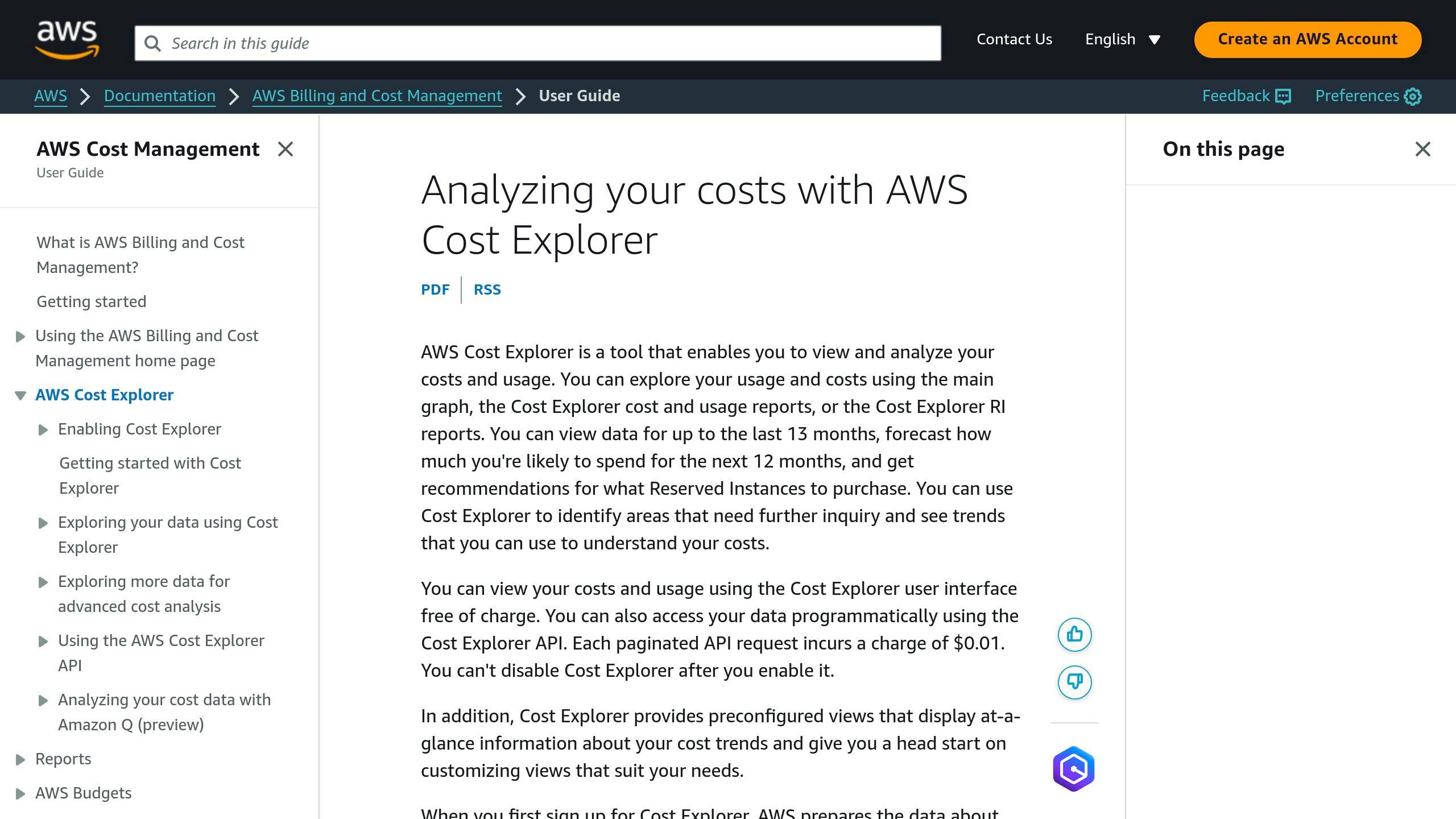 Cost Explorer