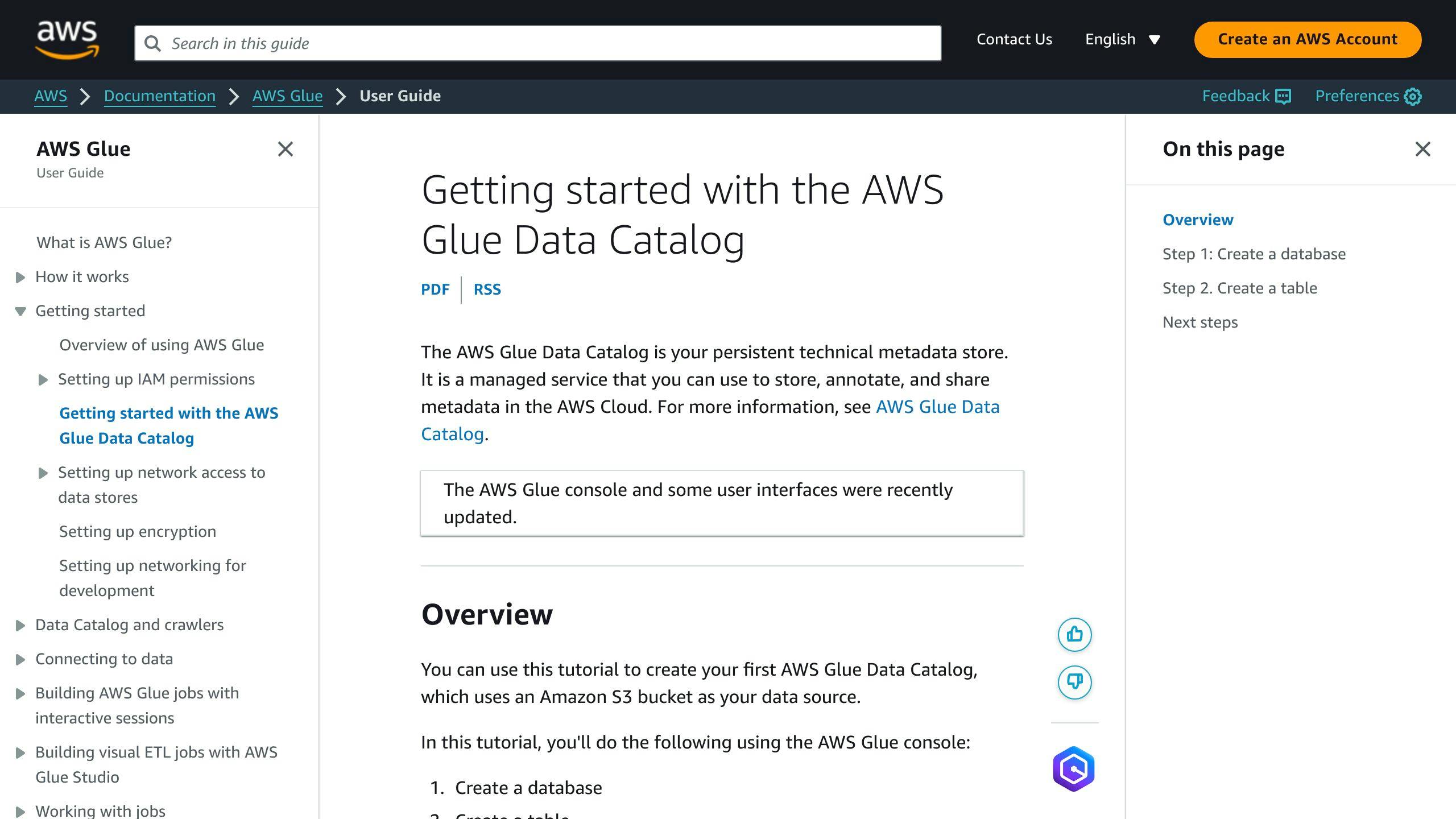 AWS Glue Data Catalog