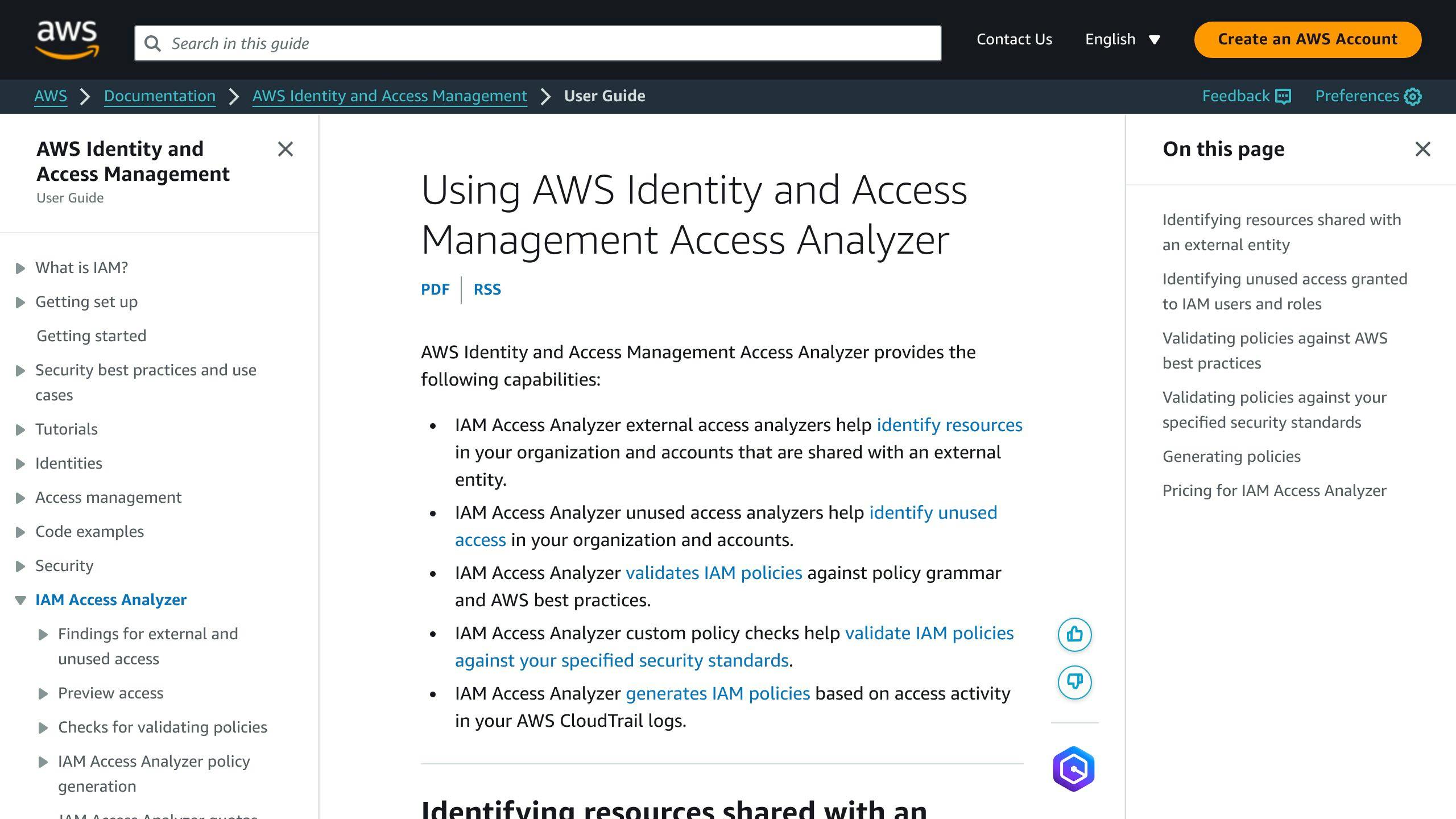 AWS IAM Access Analyzer